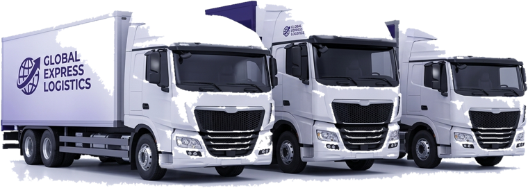 Fleet of three branded trucks